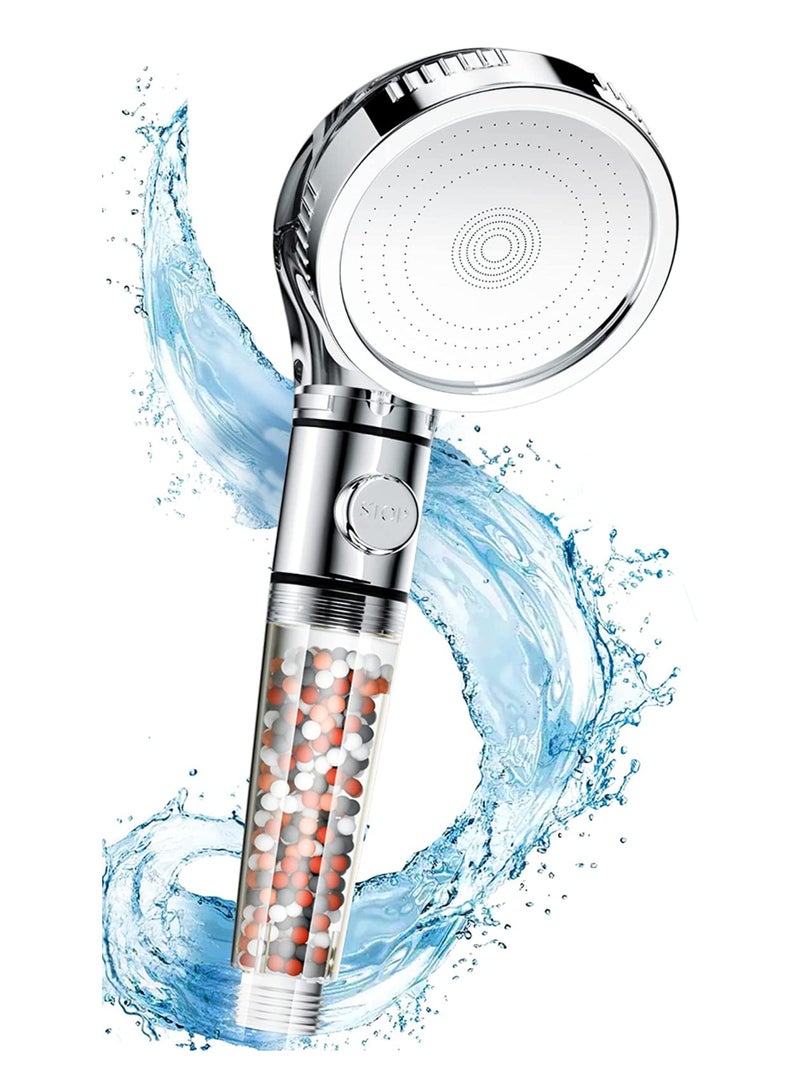Sky-Touch Handheld High-Pressure Shower Head with Filter for Hard Water & Impurities - Image 1