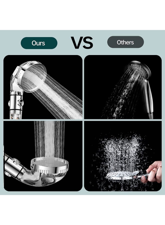 Sky-Touch Handheld High-Pressure Shower Head with Filter for Hard Water & Impurities - Image 3