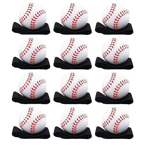 Playbees Reactive Practice Baseballs on Elastic Cord Perfect for Training Fun Outdoor Activities for Spring Training Fun Outdoor Activity for Kids Boy or Girl Party Favor 12 Pack - Image 1