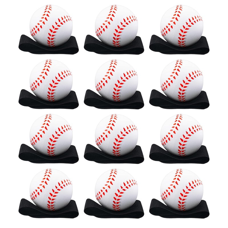 Playbees Reactive Practice Baseballs on Elastic Cord Perfect for Training Fun Outdoor Activities for Spring Training Fun Outdoor Activity for Kids Boy or Girl Party Favor 12 Pack - Image 2