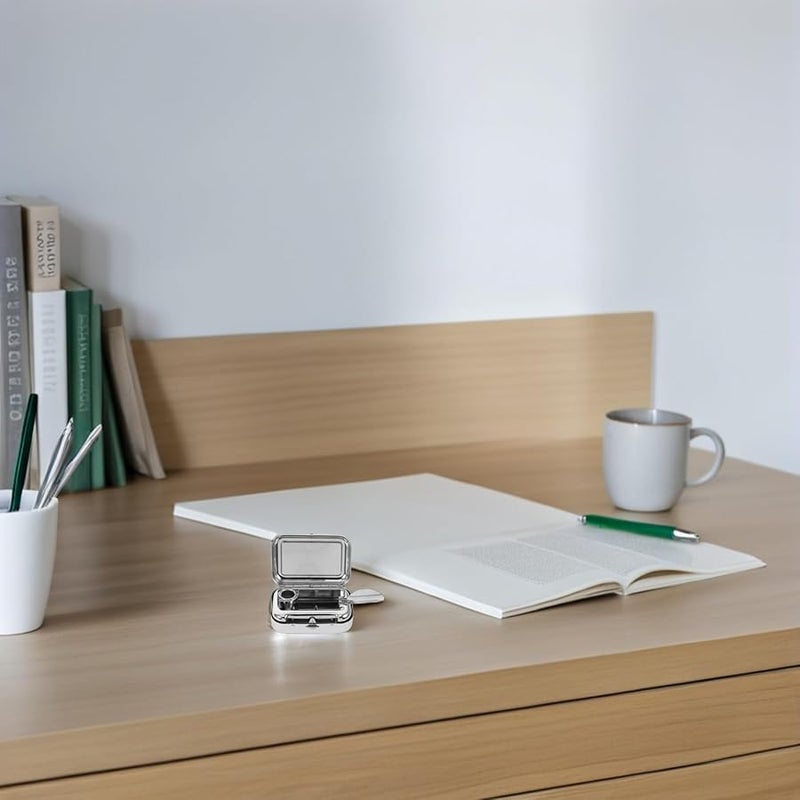 Stainless Steel Portable Pocket Ashtray with Lid Windproof for Outdoor Travel Car Home Office - Image 5