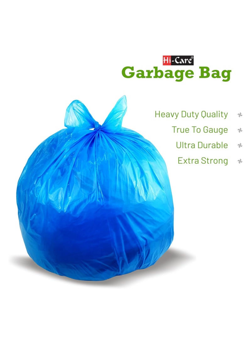 Hi Care (Pack of 100 Bags) Hi-Care Garbage Bag Blue 65x95cm 20 Micron Heavy Duty Oxo Biodegradable Plastic Bag Medium Trash Bags Dustbin Bags Waste Bag Office Bag Strong And Durable Bin Bag Garbage Bag Medium  - Image 4