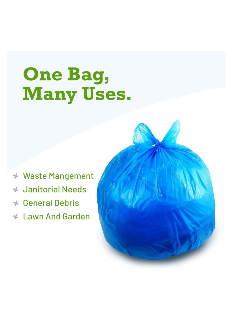 Hi Care (Pack of 100 Bags) Hi-Care Garbage Bag Blue 65x95cm 20 Micron Heavy Duty Oxo Biodegradable Plastic Bag Medium Trash Bags Dustbin Bags Waste Bag Office Bag Strong And Durable Bin Bag Garbage Bag Medium  - Image 5