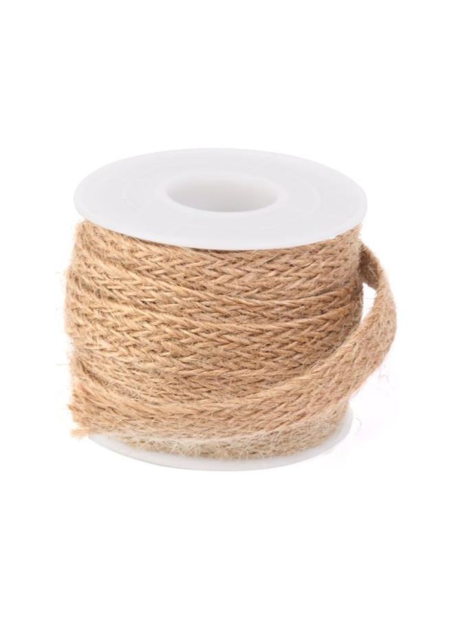 klarako Braided Burlap Ribbon Rope for DIY Craft 5M*10MM (Brown)  - Image 1