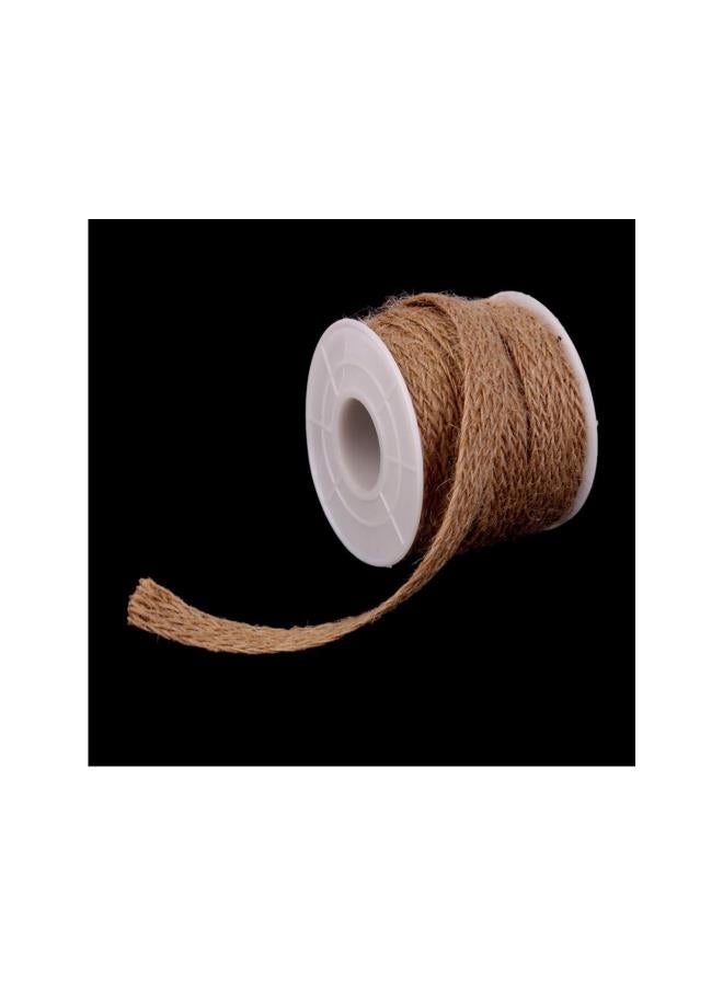 klarako Braided Burlap Ribbon Rope for DIY Craft 5M*10MM (Brown)  - Image 4