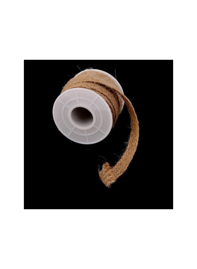 klarako Braided Burlap Ribbon Rope for DIY Craft 5M*10MM (Brown)  - Image 5