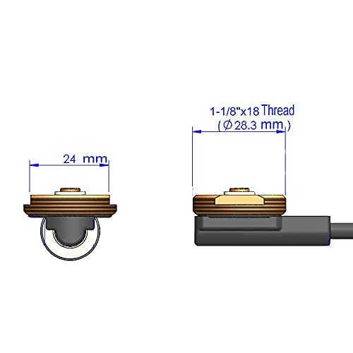 UngSung Solid Brass NMO Antenna Mount with UHF Male PL259 Connector 10 ft RG58/U Coax Cable for for Ham UHF VHF CB Cellular Trucker Antenna (10ft NMO Mount NO L Bracket, Black) - Image 5
