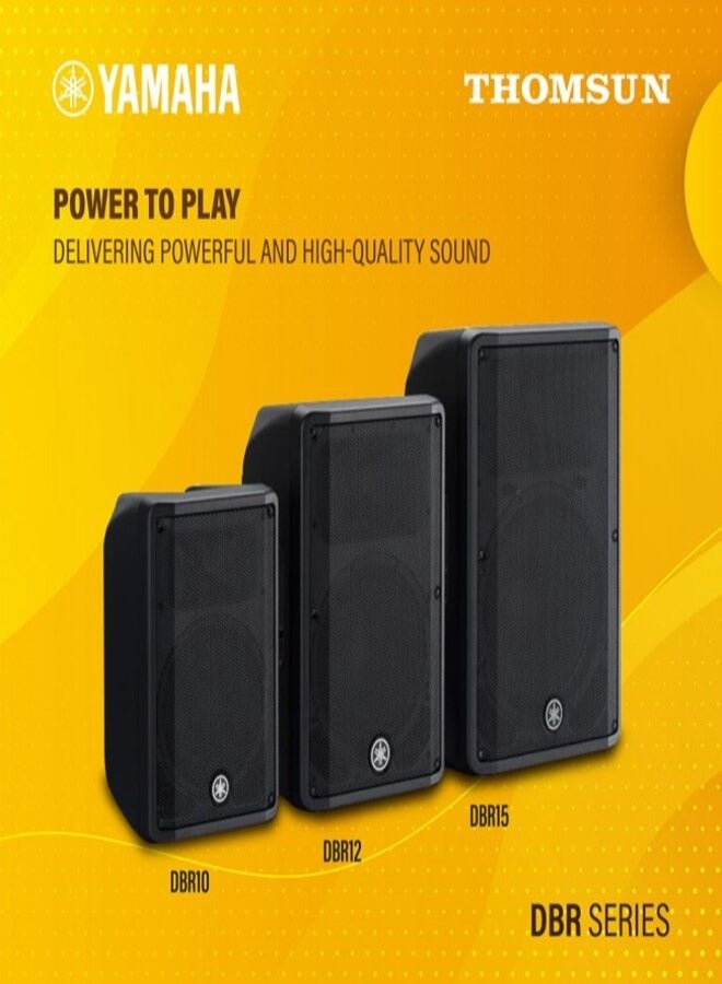 YAMAHA 10" 2-way Powered Loudspeaker DBR10 Black - Image 3