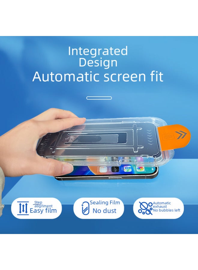 15 Dust-free Chamber IPhone 14 Privacy 12promax Anti-spy Tempered Glass Screen Protector For Phones-Color:Anti-peep And Dust-proof 】-Dimensions:iphone15pro - Image 4