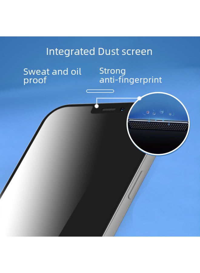 15 Dust-free Chamber IPhone 14 Privacy 12promax Anti-spy Tempered Glass Screen Protector For Phones-Color:Anti-peep And Dust-proof 】-Dimensions:iphone15pro - Image 5