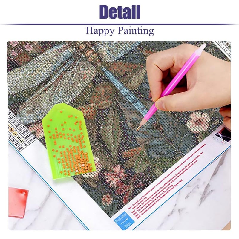 Baiwanerxiang Diamond Art Kits for Adults, Dragonfly Diamond Art Kits for Adults Beginners, DIY Diamond Art Painting on Canvas for Home Wall Art Decor, 12x16 Inches - Image 5
