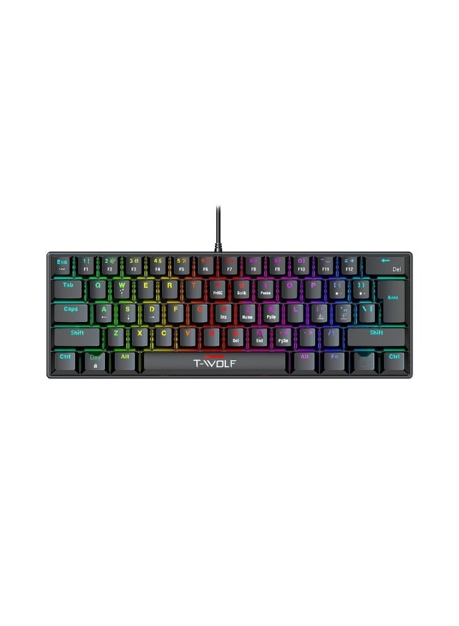 T-WOLF T61 Mechanical Keyboard - Gaming & Office Use - Image 1