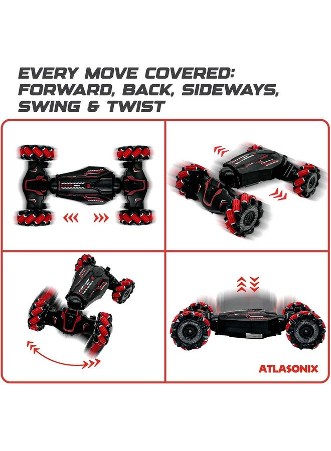 Atlasonix Gesture Sensing RC Stunt Car - Hand Controlled RC Car with 360° Rotating Stunts, Double-Sided Driving, and Hand Gesture Remote Control - Rechargeable Toy for Kids Ages 4-8 - Image 3