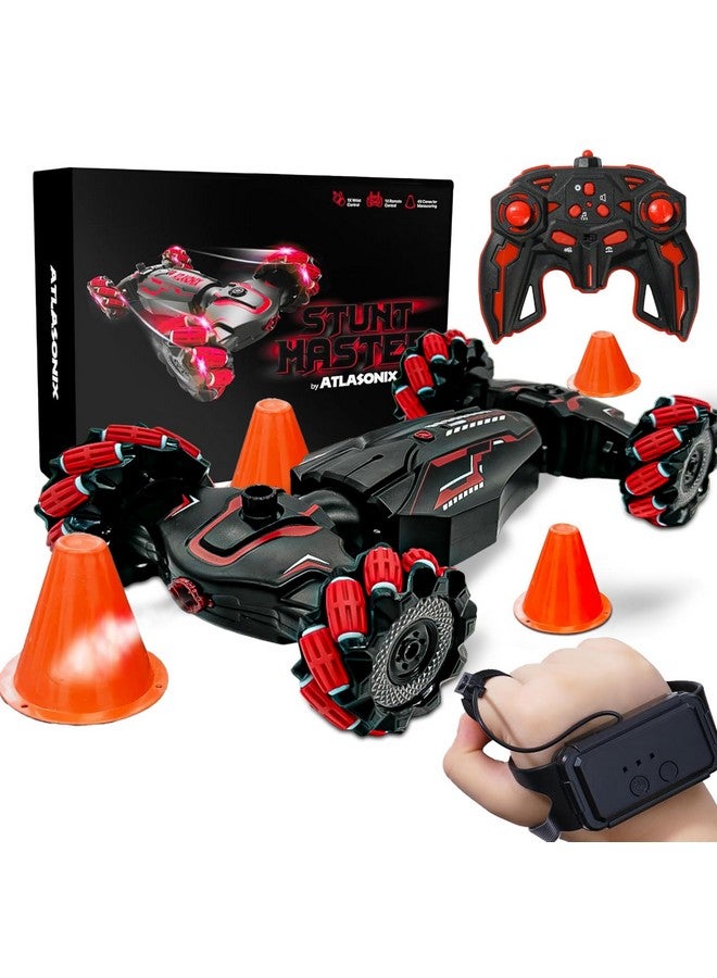 Atlasonix Gesture Sensing RC Stunt Car - Hand Controlled RC Car with 360° Rotating Stunts, Double-Sided Driving, and Hand Gesture Remote Control - Rechargeable Toy for Kids Ages 4-8 - Image 1