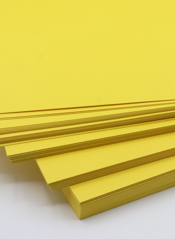 firstnock Color Card Paper Yellow, A5 - 20 Sheets - 250GSM Thick Colored Card Stock - Premium Craft Paper for DIY, Invitations, Arts & Crafts and Printing - Image 2