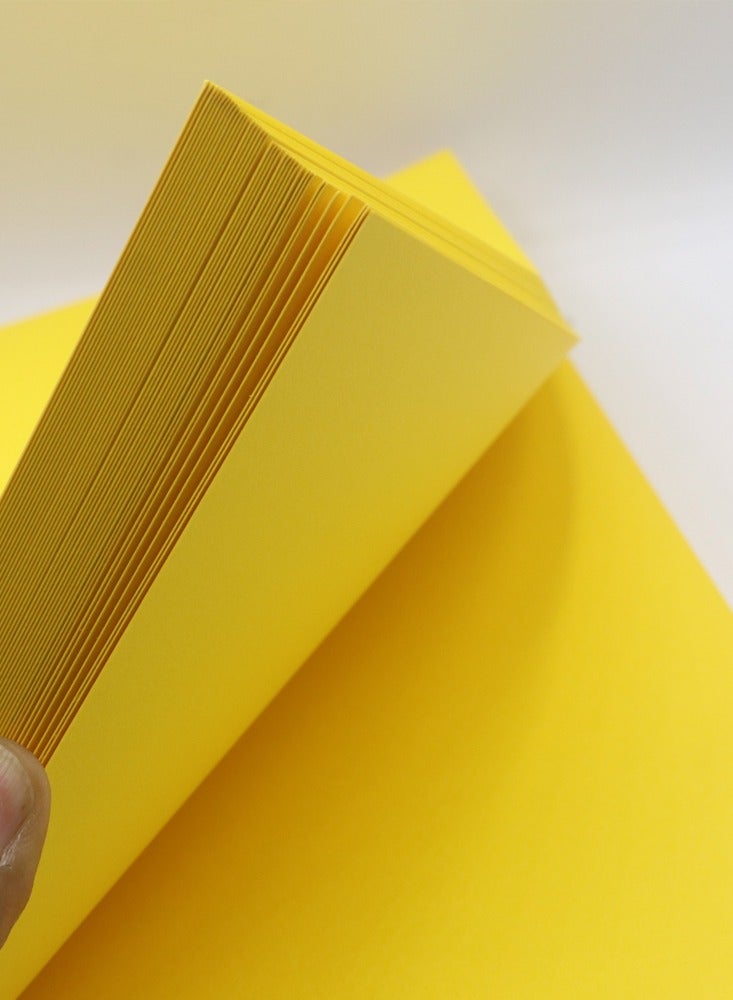 firstnock Color Card Paper Yellow, A5 - 20 Sheets - 250GSM Thick Colored Card Stock - Premium Craft Paper for DIY, Invitations, Arts & Crafts and Printing - Image 3