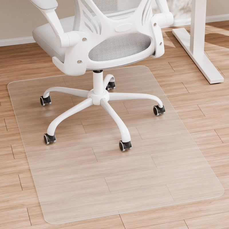 HOMEK حصيرة مكتب HOMEK لكرسي المكتب للأرضيات الخشبية 48 × 30 حصيرة كرسي مكتب شفافة للأرضيات الصلبة أكثر سمكًا سهلة الانزلاق غير قابلة للانزلاق تحمي الأسطح الصلبة من الخدوش مثالية للمنزل أو المكتب