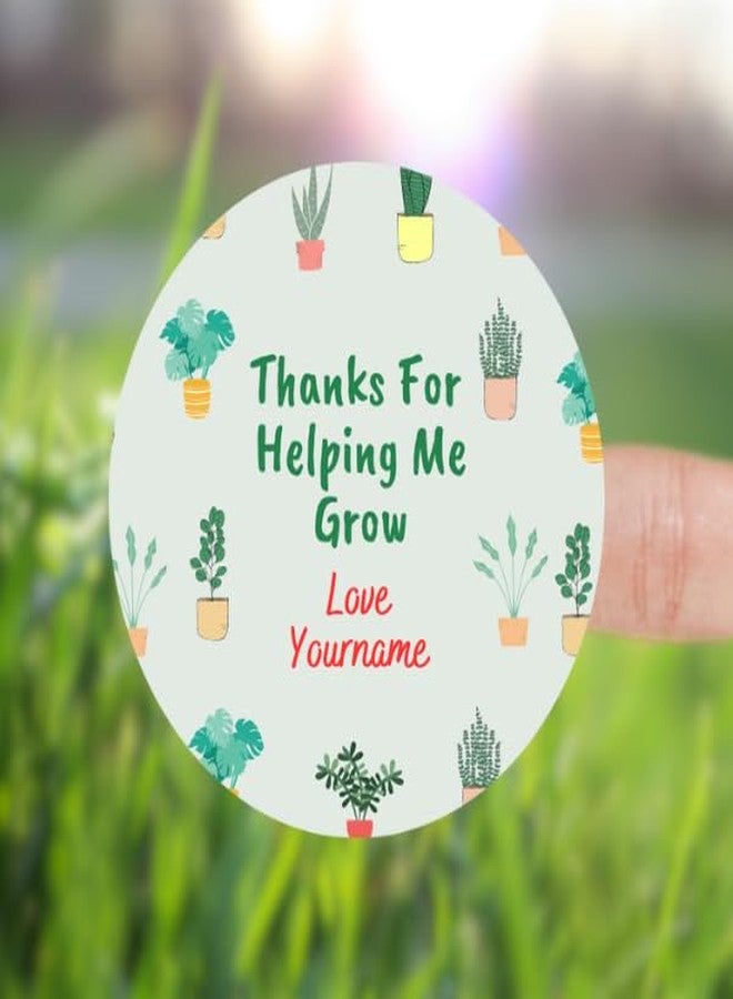 Yellow Nuts ملصقات شكر شخصية من يلو ناتس، تساعدني على النمو، مناسبة لنباتات البستنة، وأظرف الهدايا النباتية، وصناديق الزهور. - Image 2