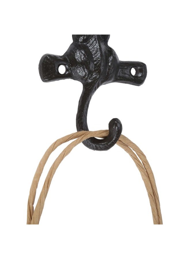 Dophee 2PCS Cast Iron Cat Hooks, Heavy Duty Wall Mounted Hanging Hooks Hanger for Hanging Keys Towels Robes Bag Hat Coat Handbag Plant Crafted Home Garden Outdoor Decor, 2.76"x3.94" - Image 5