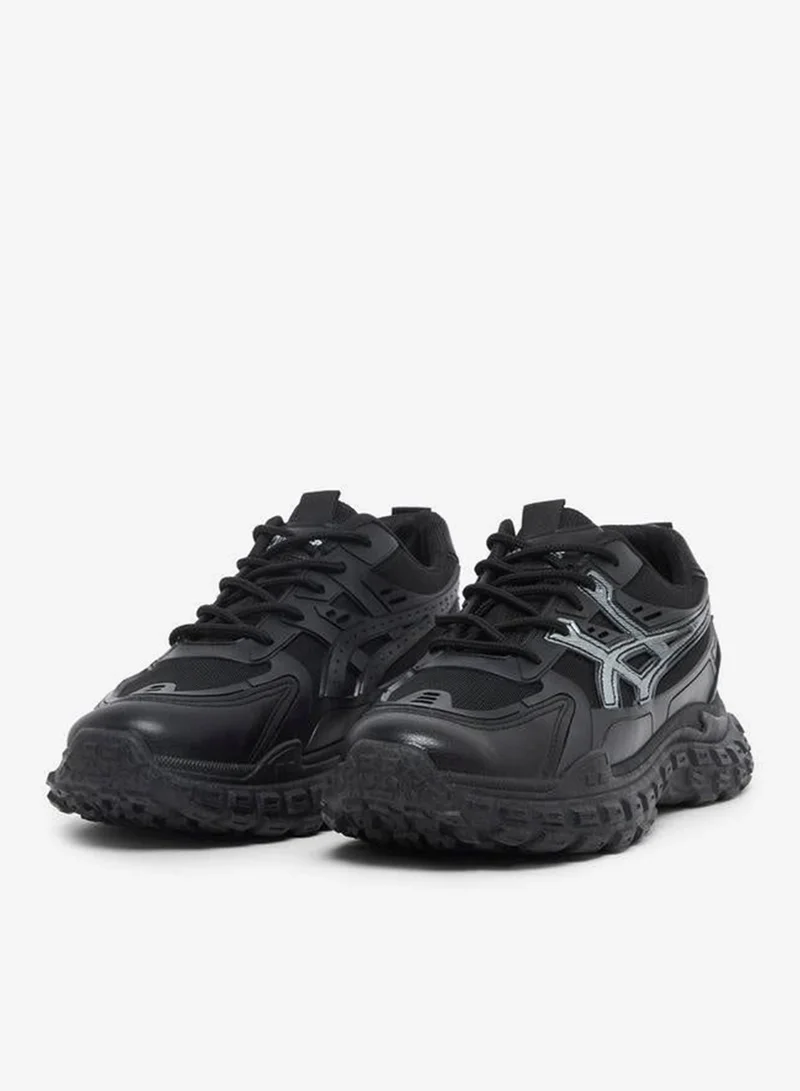 Styli  Styli Chunky Abstract Sole Lace Up Sneakers for Men | Best Price UAE