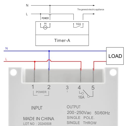 Heschen Digital LCD Power Weekly Programmable Timer Relay Switch, CN101A, AC200-230V, 16Amp, SPST, with Waterproof Cover CE White - Image 3