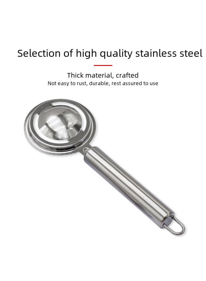 Egg Yolk Egg White Separator Stainless Steel Egg Separator Egg Separator Household Baking Egg Liquid Filter Egg Leakage Device-Specifications:Stainless Steel Round Tube Egg White Separator-Color:opp Bag  - Image 3