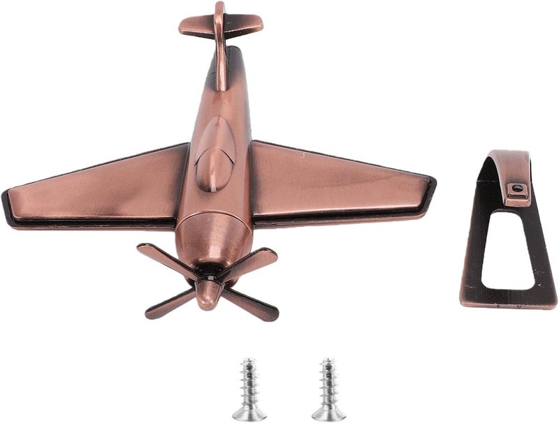 ZJchao WWII Propeller Fighter Plane Model, Alloy Aircraft Display with Stand, Detailed Collectible Military Decor for Desk, Office, Home, Aviation Enthusiasts, Veterans (Red Antique) - Image 1