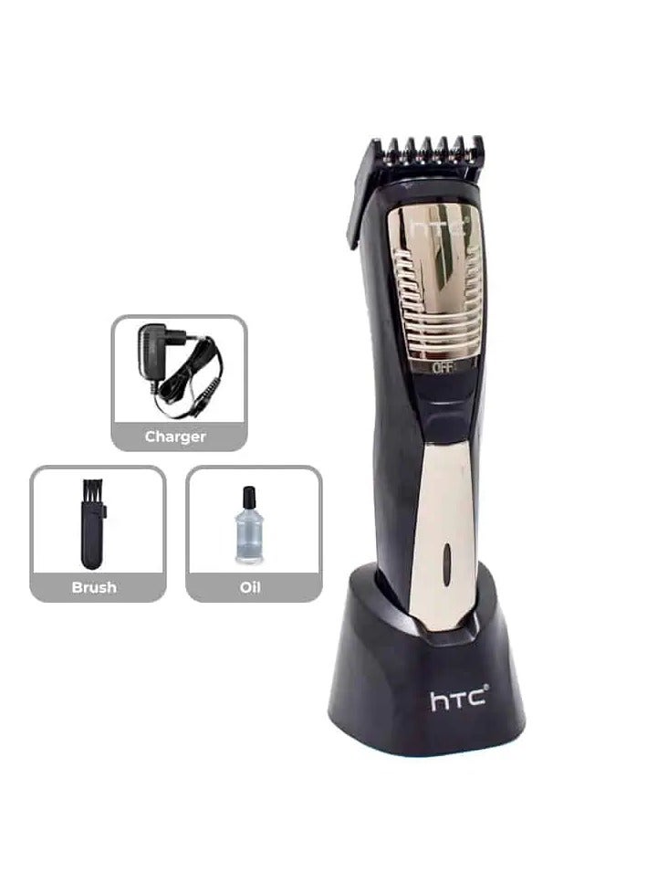 HTC AT-029 Cordless Rechargeable Hair Trimmer, Black - Image 2