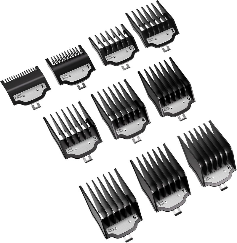 CR8GR8 Professional for Wahl Clipper Guards Set, 10 Pcs Coded Cutting Guides #3170-400- 1/16â€ to 1â€ Compatible with All Wahl Clippers - Image 1