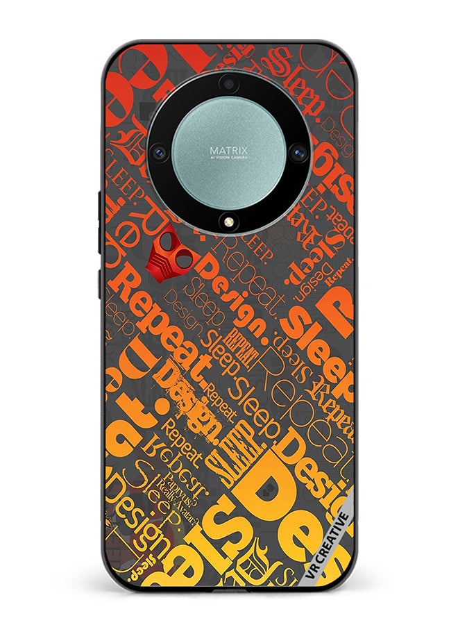 VR CREATIVE Protective Case Cover For Honor X9b Sleep Repeat Design Multicolour - Image 1