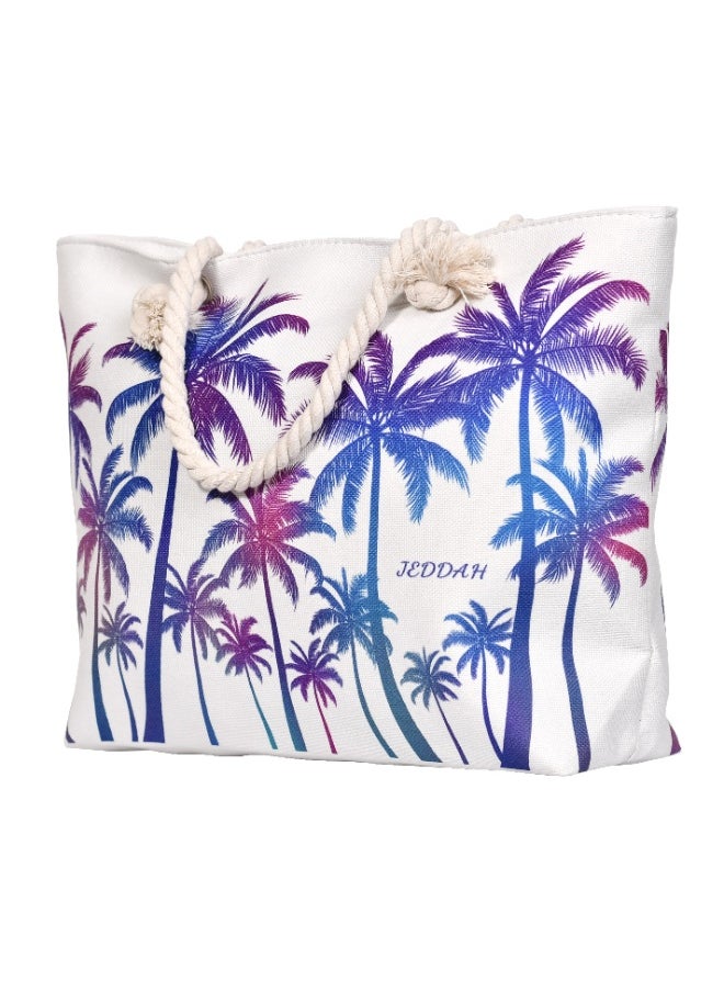 MORANO Waterproof Beach and Shopping Bags, Large Zipper Tote Bag, Shoulder Bags  - Image 2