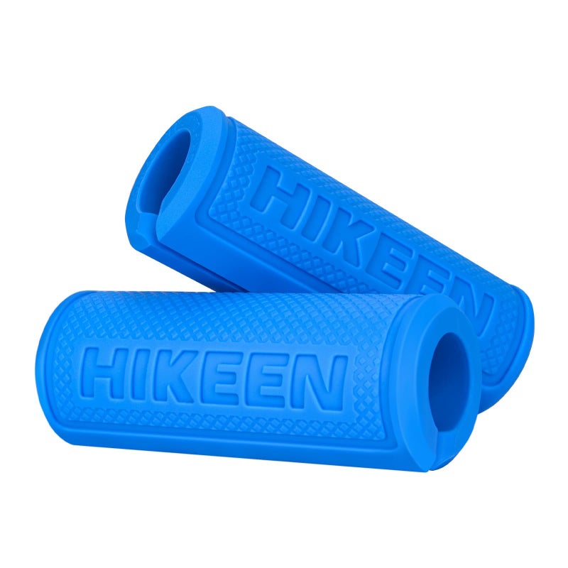 Hikeen Thick Bar Dumbbell Grips, Non Slip Hard Rubber Barbell Grips for Weight Lifting, Muscle Building - 1.77" Outer Diameter - Image 1