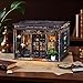 IBOHEYE DIY Book Nook Kit DIY Miniature Dollhouse Kit 3D Wooden Puzzles Gentlemans Clothing Store Tiny House Bookshelf Decor with LED Gift for Adults Teens Golden Section Line - Image 4
