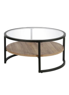 ماركة غير محددة طاولة القهوة كونسيبت انتريورز، سطح زجاجي - قاعدة حديدية 34 بوصة-EI-102  - Image 2