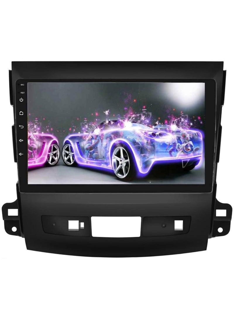 Generic Android 9 system, 9 inches, 2GB + 32GB, Bluetooth - Wi Fi - Mirror Link - GPS Navigation - FM Radio - Mitsubishi Outlander 2008 to 2015 with free rear camera.  - Image 1