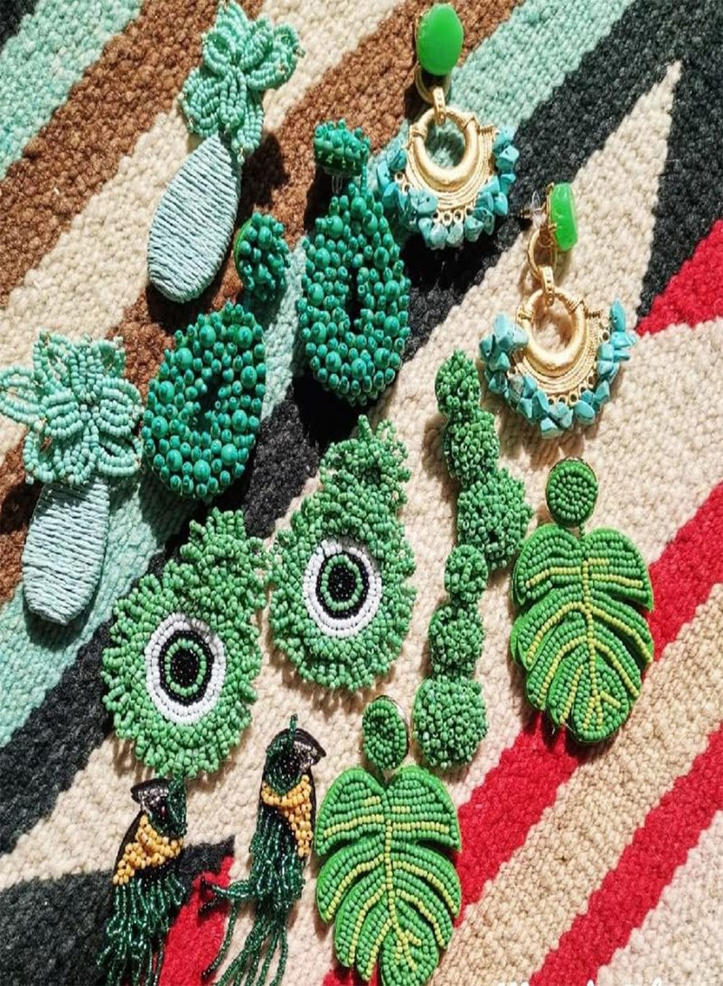 GGOOT Bulk 4mm Green Seed Beads for Jewelry Making 110 grams About 160pcs,6/0 Glass Craft Beads for Making Earrings, Bracelets, Pendants, Waist Jewelry, DIY Handmade Seed Beads  - Image 5