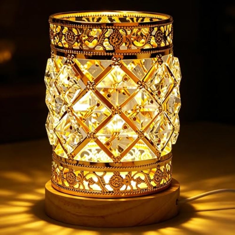 LED Crystal Night Light Multi-Purpose Organizer for Pens, Makeup Brushes and Fragrant Stones - Image 1