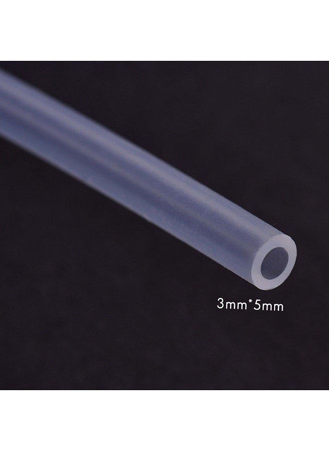 Generic - Transparent Food Grade Silicone Tube Flexible Hose Pipe Silicone Tubing for Dosing Pump Peristaltic Pump for Aquarium Lab Chemical Analytical Water Liquid 1M Long, 3mm*5mm - Image 1