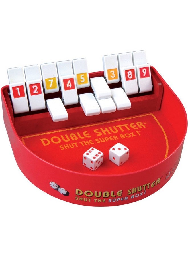 blue orange Tabletop Dice Game, Shut The Box, Kids Teens Adults Family Game Night, Portable Felt-Lined Travel Game, 1-4 Players, Ages 8+, Double Shutter by Blue Orange Games