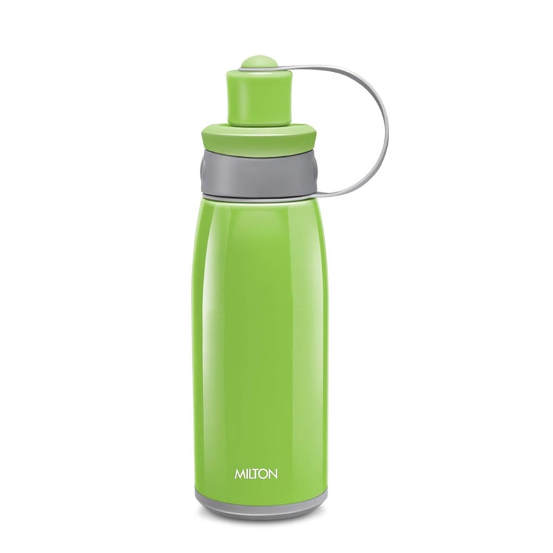 Milton MILTON Bravo 400 Stainless Steel Sports Water Bottle, 400 ml/72 mm, Green - Image 1
