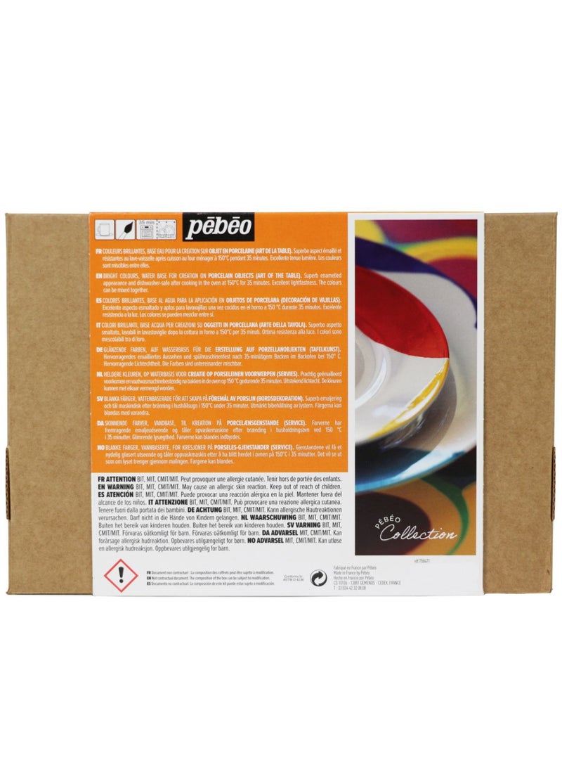 Pebeo Ceramic Paints Pebeo Porcelaine 150 Collection Case 10 Assorted Colors 45 ML - Image 4