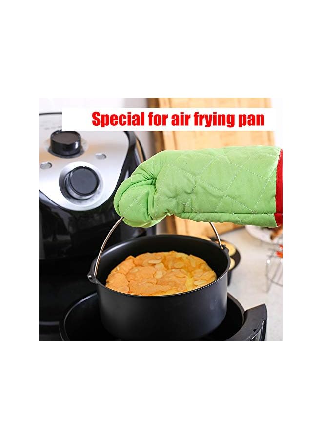 S-TOP 2pcs/set Universal Air Fryer Accessory set Steel Pizza Pan Baking Cake Barrel For Gourmia - Image 3