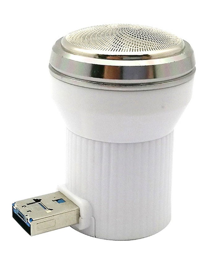 نيبمينينت ماكينة كهربائية محمولة لتشذيب اللحية مزودة بمنفذ USB أبيض/فضي - Image 1
