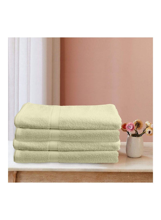 Princess 4-Piece Fast Absorbent Bath Towel Set Cream 70 x 140cm - Image 3