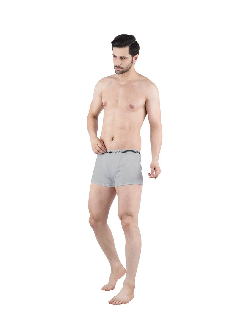WHITE LEAF Men's Boxer Briefs 3PCS Pack – 100% Combed Cotton Breathable Innerwear for Men, Comfortable Everyday Fit, BK/GYM/NV - Image 4