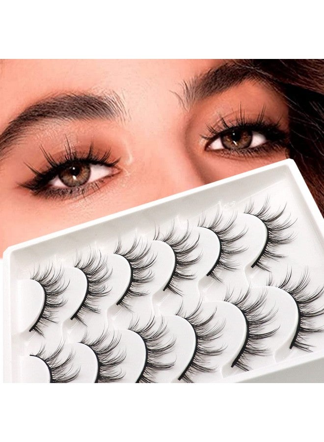 فيليشا رموش صناعية ثلاثية الأبعاد من Manga Lashes ذات مظهر طبيعي مكونة من 6 أزواج من رموش الأنيمي الناعمة والخفيفة الوزن (913 ملم) - Image 1