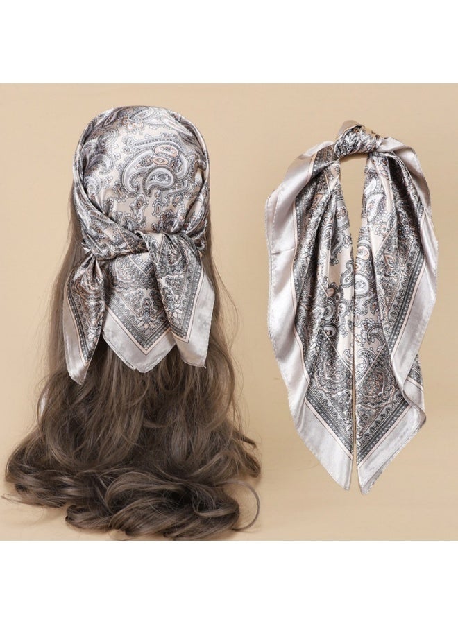 Satin Simulated Silk Head Scarves for Women 5 Pack 60x60cm Square Bandanas Ideal for Daily Wear Hair Styling Travel and Outfit Accessorizing Secures Messy Hair or Covers Hair Roots for A Neat Elegant Look - Image 2