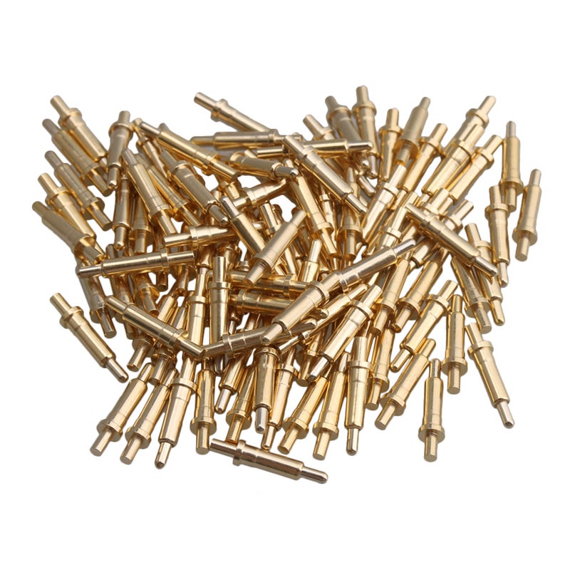 Mxfans GoldPlated 9mm Long Copper Accessory Thimble Probes Spring Pin Pack of 100 - Image 2