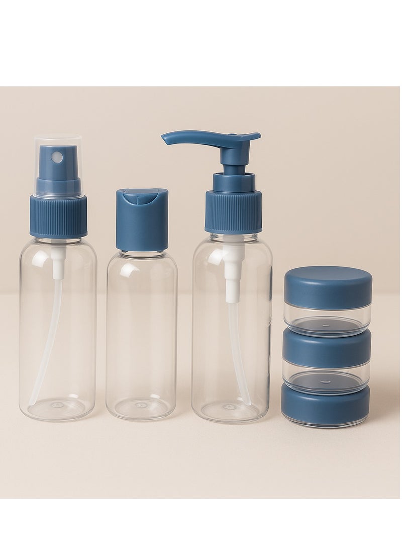 Luxury 6-Piece Refillable Travel Bottle Set for Lotion, Shampoo, Shower Gel, Empty Container for Liquid Cosmetics Filling Tool