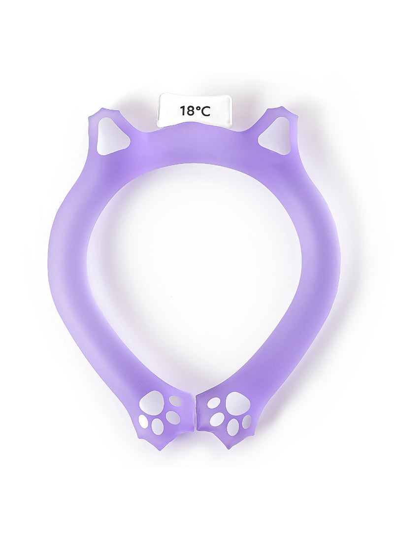 Generic Summer Cooling Neck Ring Outdoor Sports Ice Neck Ring Halter Ice Circle Pcm Material Cooling Circle Purple 18 ° 